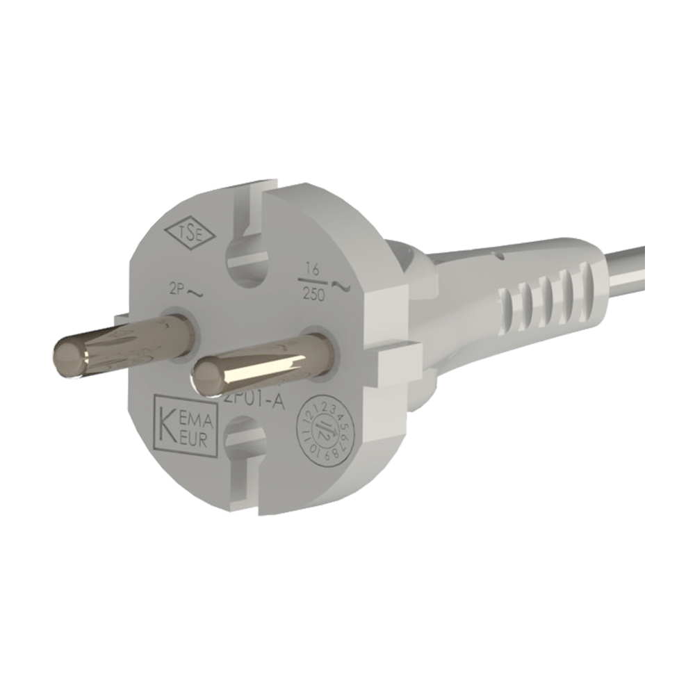 2P01-A 16 A Straight European Plug